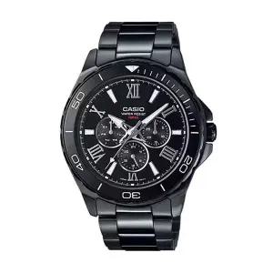 [신세계라이브쇼핑]카시오 MTD-1075BK-1A1 엔타이서 스포츠 남성 메탈 손목 시계