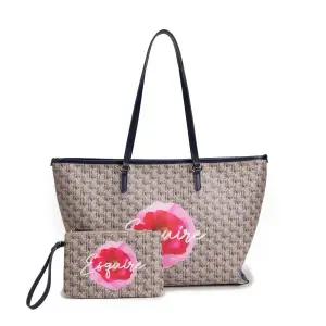 [롯데백화점]에스콰이아 여성 모다라 카멜리아 콜라보 빅 경량 쇼퍼백 EOESHB750