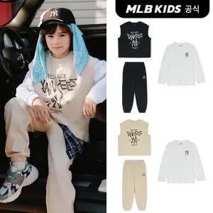 [MLB키즈][50%OFF](공식)25SS 바시티 3PCS 베스트 긴팔티 (2color) 7AS1V0151