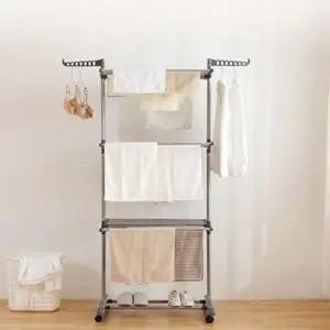 이불 빨래 건조대 베란다 대형 이동식 빨래걸이 조립식 (WFKGEEX)