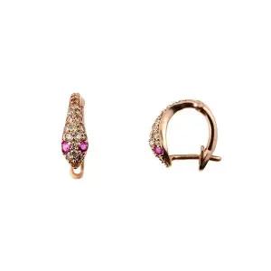 [레쿠]14k 스네이크 루비 이어링_한짝