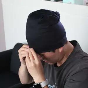 항암 암환자 두겹 비니모자 네이비 탈모모자