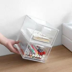화장품 서랍 소품 데스크 정리함 아크릴 투명