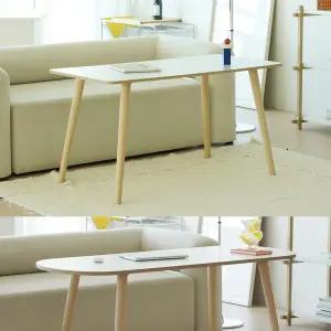 국산 라운드/타원형 높은 소파테이블 거실 원목 낮은 식탁 밥상 티 탁자