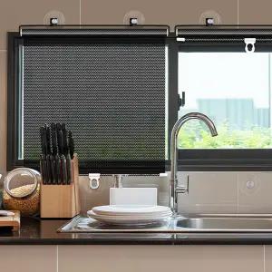 사무실 블라인드 붙이는 접착식 암막 창문 햇빛 가리개 차단 스크린 차량용 차량