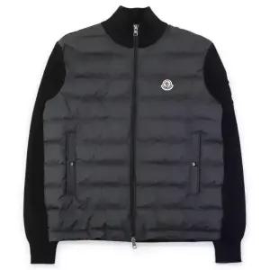디몬트 몽클레어 남성 와펜 패치 패딩 믹스 집업 자켓(블랙) 9B00020 M1115 999