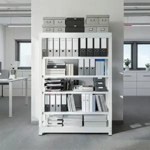 올메탈 철판수납장 MAX200 고하중 창고선반 6단 1200x300x1500