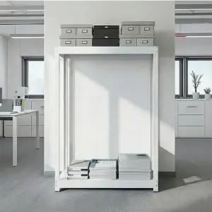 올메탈 철판수납장 MAX200 고하중 창고선반 2단 1200x600x1500