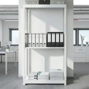 올메탈 철판수납장 MAX200 고하중 창고선반 3단 1200x450x2100