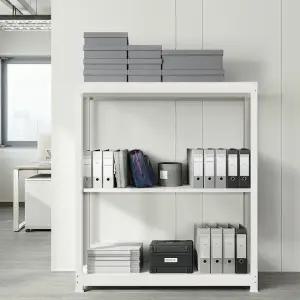 올메탈 철판수납장 MAX200 고하중 창고선반 3단 1500x450x1500