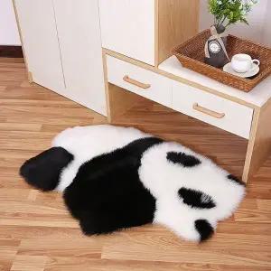 장모 판다 러그 귀여운 카페트 소형