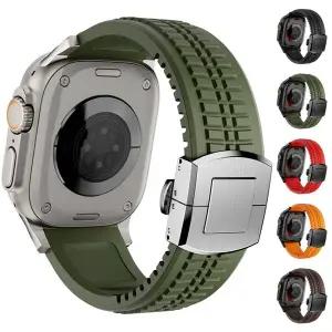 애플워치 울트라 2/1 49mm 시리즈 10 9 8 7 46mm 45mm 44mm 및 아이워치 6 5 4 3 42mm용 실리콘 스포츠 스