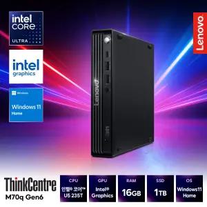 레노버 미니PC 씽크센터 M70q Gen6 울트라5 235T 16GB 1TB 윈도우11 홈
