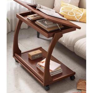 바퀴달린테이블 소파 원목 각도조절 협탁 보조 이동식 화이트40X65 책상