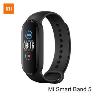 Xiaomi-Mi 오리지널 스마트 밴드 5 손목 밴드, Miband 5ATM 방수 마그네틱 충전 컬러 디스플레이 건강 모니터링 시계