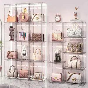 [에코벨] 투명 아크릴 가방정리함 45x33x33cm 초특대형/보관함