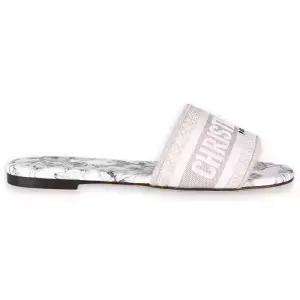 디몬트 디올 여성 디웨이 밀레피오리 모티프 로즈 코튼 뮬 샌들(화이트/핑크) KCQ209MDT S20O