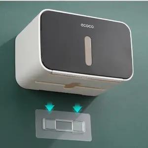 화장실 휴지 무타공 밀폐형 욕실 벽걸이 휴지 선반형 키친타올걸이 거치대 부착식 화장지 휴대폰 보관함