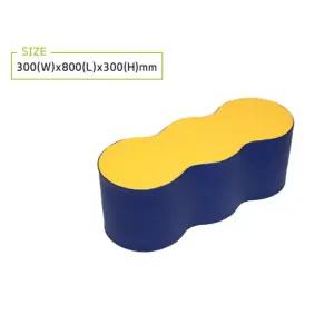 키즈카페 실내놀이방 80x30x30cm 땅콩 방염 스펀지의자 병설 소프트매트 아동교구 어린이