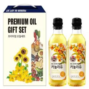 cj 백설 카놀라유 500ml x2개 고급식용유 해바라기씨유 설날선물세트 명절선물세트