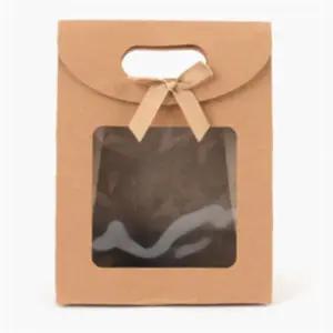 핫핑샵 손잡이 리본 투명창 종이 선물백 기프트백