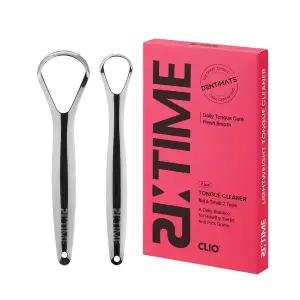 크리오 덴티메이트 리타임 올스테인리스 420 백태제거 혀클리너 스푼타입 2입x2세트