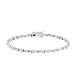 [한국금다이아몬드]*설한정특가* 14K 2.1MM 랩 다이아 테니스 팔찌 16cm 랩 그로운 다이아몬드