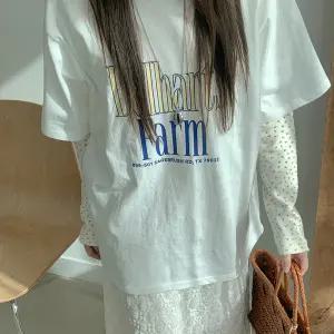 먼리드 코튼 레터링 반팔티