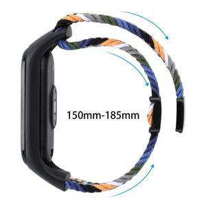 샤오미 스마트 밴드 9/10/8용 미밴드 10 스트랩 마그네틱 브레이디드 루프 밴드,  남성용 신축성 나일론 탄