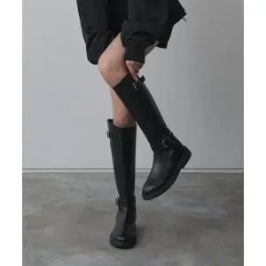 솔트앤초콜릿 SALT AND CHOCOLATE 라운드 토 라이더 플랫 롱부츠 412348002 (3.5cm2colors) 5003985771 306