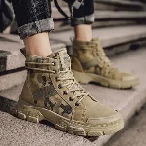 남성 밀리터리 털 워커 작업화 방한화 미끄럼 방지 겨울워커 남성워커 하이탑워커