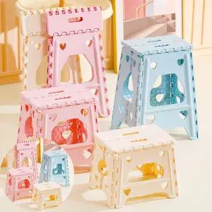 발판 이지 폴딩 스툴 플라스틱 휴대용 간이 의자 특대