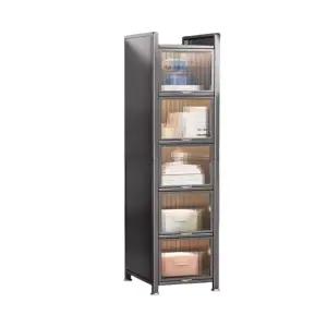 틈새 수납장 냉장고 틈새장 슬라이딩 펜트리 카페