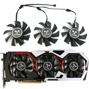컬러풀 iGame GeForce GTX 1070 GPU 팬 1060 1070 1070TI 1080 그래픽 카드 냉각 팬 1LOT 75mm 4 핀