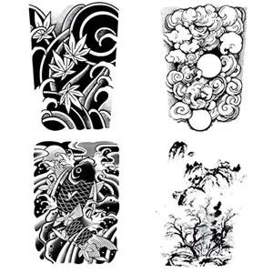 타투 커버스티커 스티커문신 17x 24cm 사쿠라 반팔 타투스티커-WFIQO5K