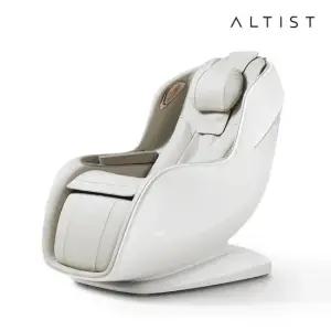 케어 펄스웨이브 안마의자 천연 소가죽 아이보리