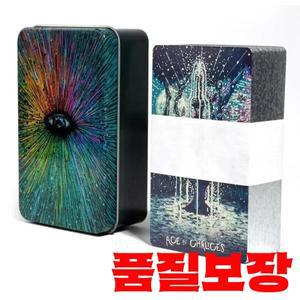 10.36 cm Prisma Vision 타로 주석 상자에 가이드북 78개 보드 게임 포함