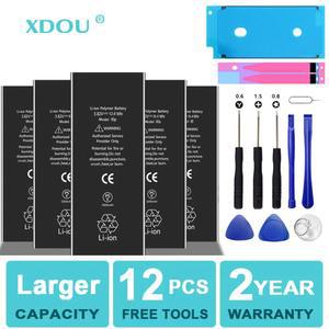 iPhone 호환 5S 5 6S 6 7 8 Plus X SE SE2 XR XS 11 12 13 Mini Pro Max 교체 용 고용량 전화 배터리 Bateria 4 4S 7 도구