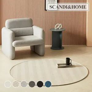 먼지없는 리브즈 사이잘룩 러그 사계절 카페트 원형 100 6colors