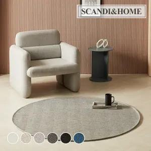 먼지없는 리브즈 사이잘룩 러그 사계절 카페트 원형 150 6colors