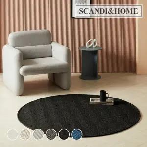 먼지없는 리브즈 사이잘룩 러그 사계절 카페트 원형 200 6colors