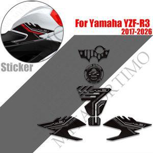 야마하 YZF-R3 오토바이 탱크 패드 캡 그립스 연료 키트 무릎 스티커 데칼 보호 R3 2017 - 2026