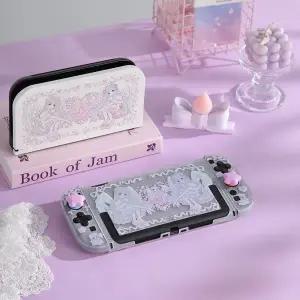 닌텐도 스위치 2 케이스 커버 쉘 스킨 도킹 가능 보호용 게임 핑크 사쿠라 엔젤 하드 PC 액세서리 컨트롤러