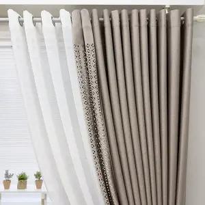 [지나송]디벨라 암막커튼+내추럴코디+화이트코디+커튼봉(특대형)