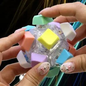 키보드키링 LED 키캡 클리커 딸깍이 12구 가방 키링 키홀더 열쇠고리