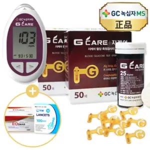 녹십자엠에스 녹십자 지케어 혈당 측정기 당 체크기 시험지100+침110+알콜솜100 검사기 기계