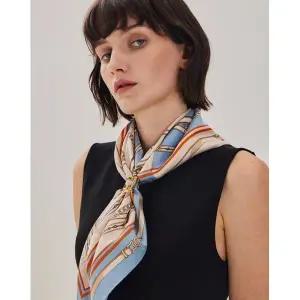 갤러리아 DCSC6E703B1 닥스 [링세트][SILK100%] 블루 DD체인 스카프＆링 세트