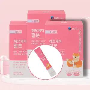 플러스엑스팜 철분제 헤모케어 철분 여성 청소년 유아 헤모글로빈 철 보충 30포, 3개
