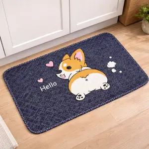 1+1 2종SET 면 발매트 미끄럼방지 세탁가능 욕실 현관 주방 매트 2p