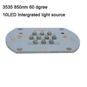 10W 3535 적외선 IR 850nm 60 도 빔 각도  전원 LED 이미 터 빛 DC15V-17V 350mA 알루미늄 OR 구리 PCB DIY